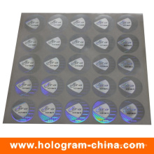 Etiqueta engomada del holograma del número de serie del negro del laser de la seguridad 3D